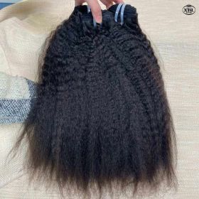 Single Donor Raw Indian Unprocessed Hair Vendors (Option: Kinky Straight-28Inches)