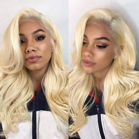 13x4 Lace Front Human Hair Wigs 613 Body Wave Density (Option: 14inch)